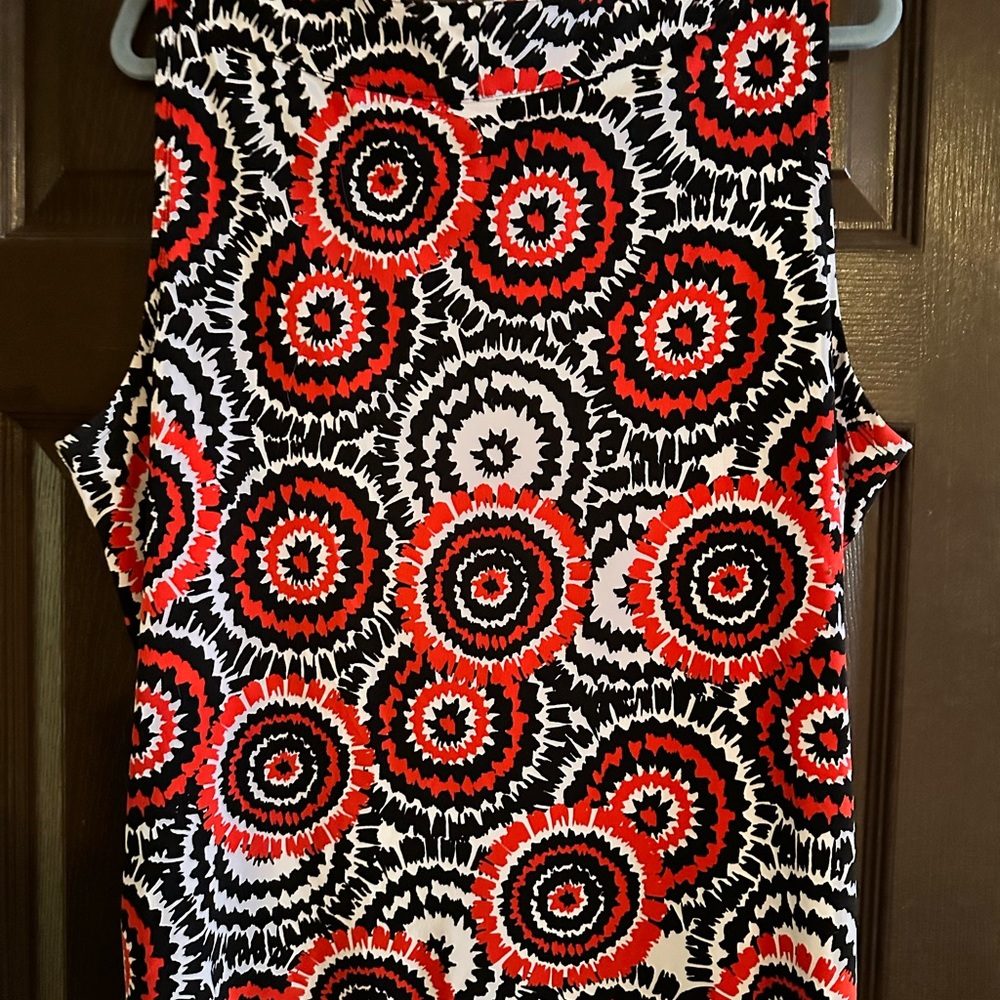 Ruby Rd. Red and Black Swirl Pattern Blouse - Picture 2 of 3
